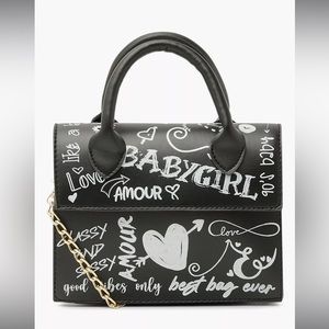 Graffiti Slogan Cross Body